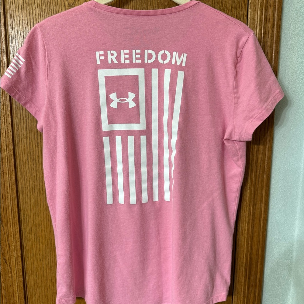 Under Armour Pink Freedom Tee - Picture 2 of 2